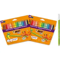 BIC Kids Kid Couleur - Viltstiften - Stiften voor Kinderen - Kleurstiften met Medium Punt - 36 Stuks