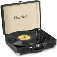 Audizio RP114BK - Retro platenspeler in zwarte koffer - platenspeler