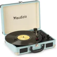 Audizio RP114BL - Retro platenspeler in blauwe koffer - platenspeler
