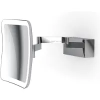 DECOR WALTHER Vision S LED cosmeticaspiegel chroom 5X, chroom / zilver, Badkamer, Roestvrij staal, Modern