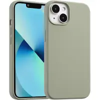 Accezz Liquid Silicone Backcover met MagSafe voor de Apple iPhone 13 Mini - Cooper Green