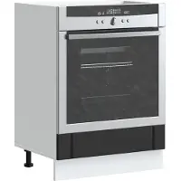vidaXL Ovenkast Lucca bewerkt hout zwart