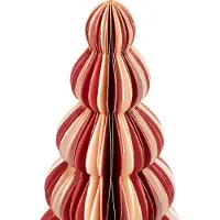 Beliani DHAULAGIRI - Kerstfiguren set van 3 - Beige/Rood - Papier