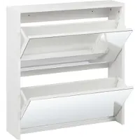 Beliani MIDFIELD - Schoenenkast 2 vakken - Wit - MDF