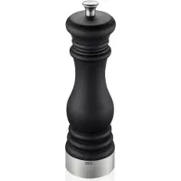 GEFU FLAVIO Peper- of Zoutmolen – 21 cm – Keramisch Maalwerk – Traploos Instelbaar – Mat Zwart