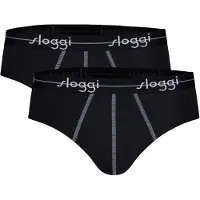 Sloggi Slip 'Blue Start' smoky blue / zwart / wit