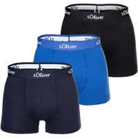 s.Oliver Boxershorts blauw / marine / lichtgrijs / zwart