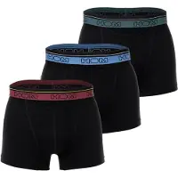 Hom Boxershorts 'Tiago' saffier / donkergroen / wijnrood / zwart