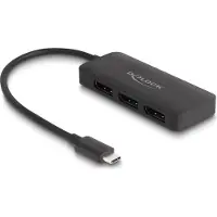 DeLOCK USB Type-C splitter (DP Alt Mode) met 3 x DisplayPort MST, 4K 60 Hz