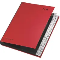Pagna 24329-01 classeur à soufflet 32 compartiments 1-31 (rouge)