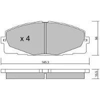 AISIN BPTO-1025 Remblokken