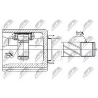 NTY NPW-NS-099 Aandrijfas