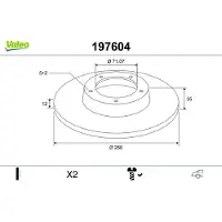 Valeo 197604 Remschijf