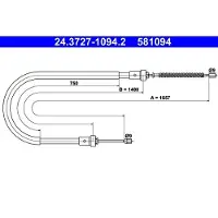 Ate 24.3727-1094.2 Handremkabel