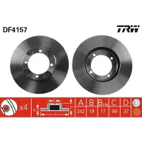 TRW DF4157 Remschijf