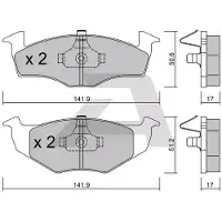 AISIN BPVW-1018 Remblokken