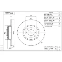 AISIN P6F930S Remschijf