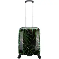 Saxoline Handbagage Harde Koffer / Trolley / Reiskoffer - 55cm (Small) - Palm Leaves Print - Bedrukt / Small