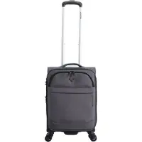Saxoline 2 Tone Zachte Handbagage Textielkoffer On board Trolley uit stof - 53 cm (S) - Grijs / Small
