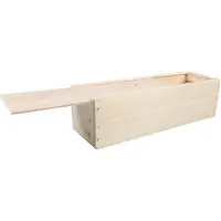 White Label 1-fles schuifkist met deksel hout 340 x 95 x 85 mm (5 stuks)