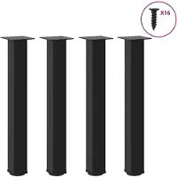 vidaXL Console tafelpoten 4 st 72-74 cm staal zwart