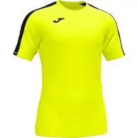 Joma Academy III Shirt Korte Mouw Dames - Fluogeel / Zwart | Maat: L