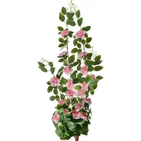 Clayre & Eef Kunstbloem 87 cm Roze Groen Kunststof