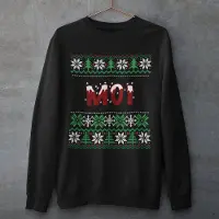 B&C Drenthe Kersttrui Zwart Moi - Maat XXL - Uniseks Fit - Kerstkleding Voor Dames & Heren