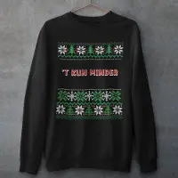 B&C Drenthe Kersttrui Zwart T Kun Minder - Maat L - Uniseks Fit - Kerstkleding Voor Dames & Heren