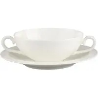 Villeroy & Boch White Pearl bouillonkop + schotel