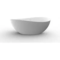 Boss & Wessing Vrijstaand Ligbad BWS Walton 160x95 cm Solid Surface Mat Wit