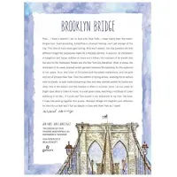 Galison Michael Storrings Brooklyn Bridge 1000 Piece Puzzle