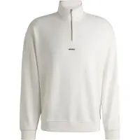HUGO Sweatshirt 'Durty244' zwart / wit