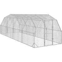 vidaXL Kippenren 2,5x8x2,25 m gegalvaniseerd staal