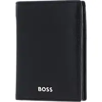 HUGO BOSS Leren Kaarthoes Classic Smooth Trifold Card Case Black Zwart