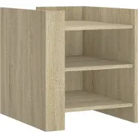 vidaXL Nachtkastje 45x50x50 cm bewerkt hout sonoma eikenkleurig