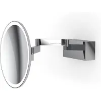 DECOR WALTHER Vision R LED cosmeticaspiegel chroom 5X, chroom / zilver, Badkamer, Roestvrij staal, Modern