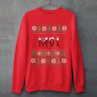 B&C Drenthe Kersttrui Rood Moi - Maat 4XL - Uniseks Fit - Kerstkleding Voor Dames & Heren