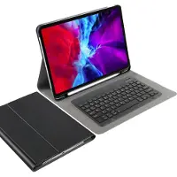 Cazy tablet Hoes met Toetsenbord geschikt voor iPad Pro 12.9 (2022) / Pro 12.9 (2021) - QWERTY Spanish Bluetooth Keyboard Case - Zwart