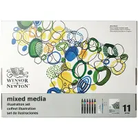 Winsor & Newton 0290180 Mixed Media Illustration Set – Alles-in-één Creatieve Set voor Illustratoren - 11 Delig