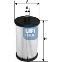 Ufi 26.057.00 Brandstoffilter