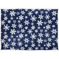 Beliani ANISE - Bedsprei - Blauw/Wit - 150 x 200 cm - Stof