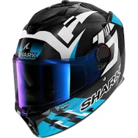 Shark Spartan Gt Pro Carbon Zarco Track Racer Carbon Wit Blauw DWB Maat M