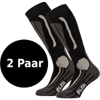 Falcon Victoria 2-pack Ski- en snowboardsokken dames Zwart 35-38