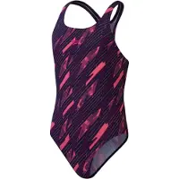 Speedo Eco Medley Logo Medalist Kinder Badpak (zwart / Roze) Zwart / Roze 9-10y