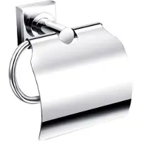 Best design Viera toiletrolhouder met klep chroom