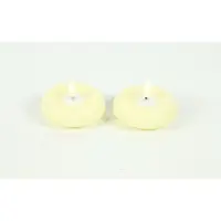 Countryfield LED drijfkaars speelgoed 7,5cm 2 stuks creme decoratie.