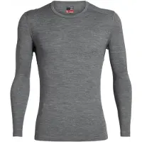 Icebreaker - Thermokleding - M Merino 260 Tech LS Crewe Gritstone Heather voor Heren van Wol - Maat XL - Grijs