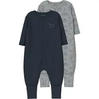 Name it Nachtkledij navy / grijs gemêleerd