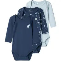 Name it Rompertje/body 'Dark Space' navy / lichtblauw / wit